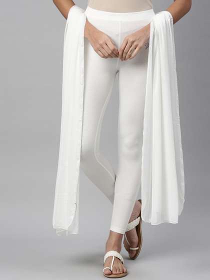 TWIN BIRDS Women
                          Solid Super Stretch Cotton Ankle Length
                          Leggings with dupatta