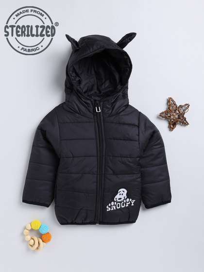 Moms Love Boys Snoopy
                    Printed Lightweight Hooded Padded Jacket