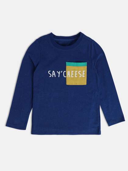 MINI KLUB Boys Typography Printed Cotton T-shirt