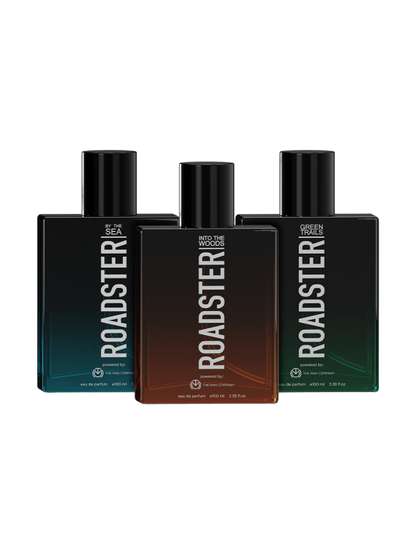 Roadster Men Set Of 3
                      Green Trails-Into The Woods-By The Sea Eau De
                      Parfum - 100ml Each