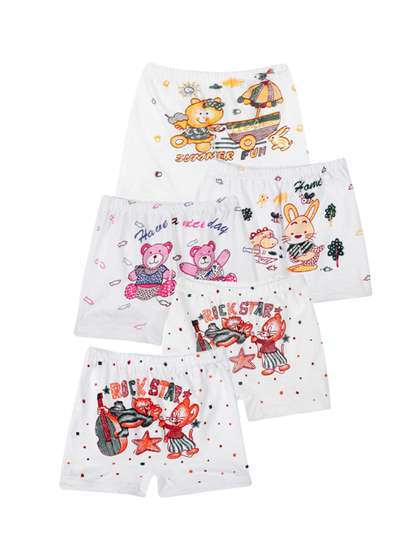 BAESD Kids Pack Of 4
                      Printed Pure Cotton Ribbed Basic Briefs
                      21_W.S.P_PO-4