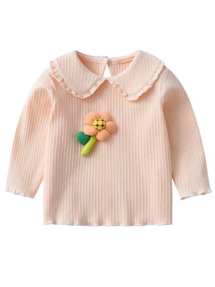 StyleCast Infant Girls
                      Pink Striped Peter Pan Collar Ruffled Cotton
                      Regular Top
