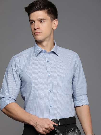 Raymond Pure Cotton
                        Slim Fit Striped Formal Shirt