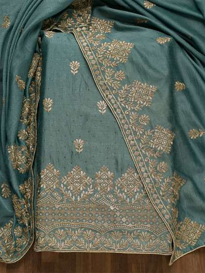 Koskii Women Ethnic
                        Motifs Embroidered Pure Cotton Unstitched Dress
                        Material