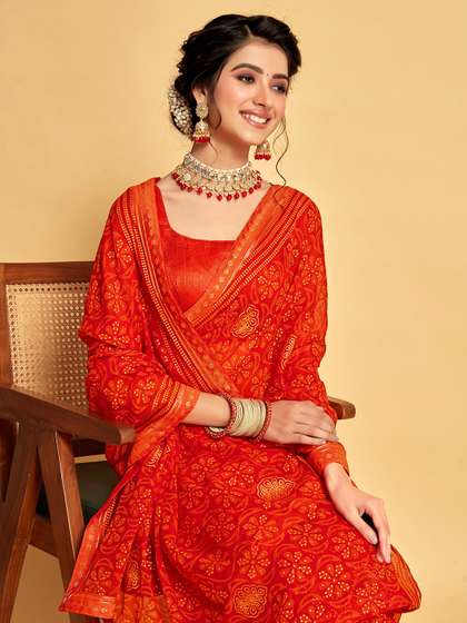 Sangria Ethnic Motifs Printed Saree
