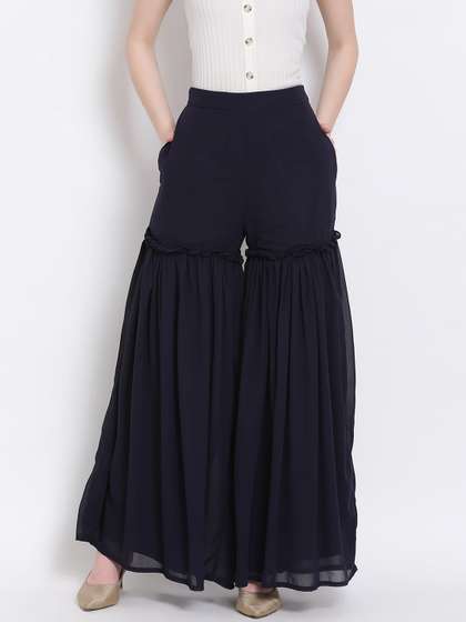 DRAAX Fashions Women Flared Palazzos