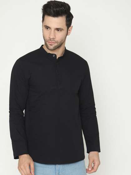 Price History of Bonjour Band Collar Cotton Short Kurta (S) by