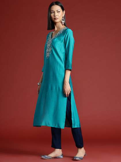 all about you X fwd Women Ethnic Motifs Yoke Design Kurta with Trousers & Dupatta