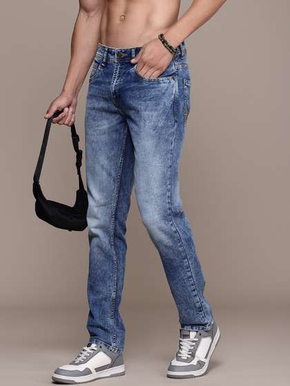 The Roadster Life
                        Co. Men Slim Fit Heavy Fade Stretchable Jeans