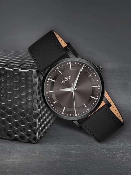 WROGN Men Printed Dial
                    & Leather Straps Analogue Watch HOBWRG0446