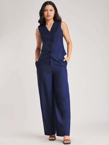 FABLE STREET V Neck Top With Trousers
