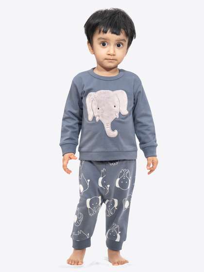 ariel Kids Graphic
                      Self Design Pure Cotton Top With Pyjamas
