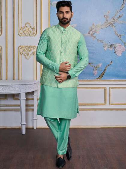 Inddus Woven Design Nehru Jacket