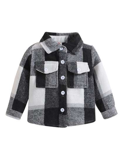 StyleCast Boys Black
                    Checked Tailored Jacket