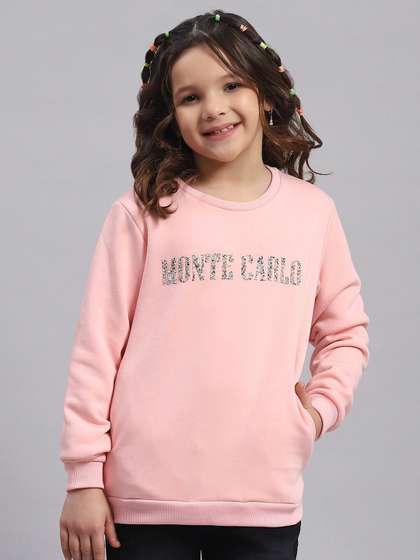 Monte Carlo Girls
                    Typography Embellished Ribbed Pullover Sweatshirt