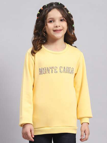 Monte Carlo Girls
                    Typography Embellished Ribbed Pullover Sweatshirt