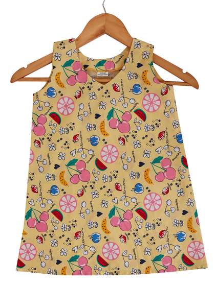 BAESD Girls Floral
                    Printed Pure Cotton Nightdress