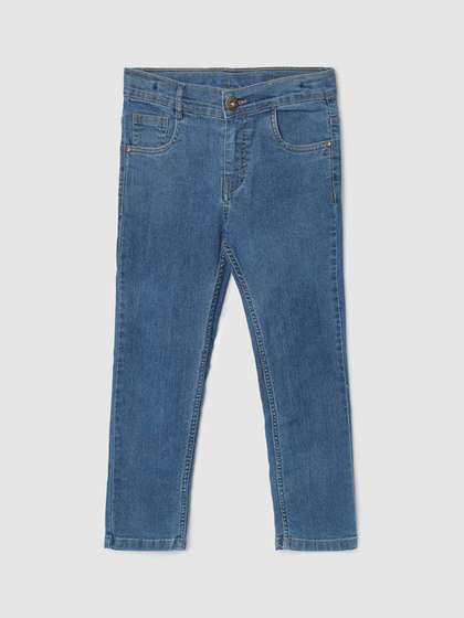 max Boys Mid-Rise Light
                    Fade Clean Look Stretchable Jeans