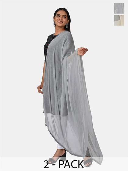 HELLA FASHIONS Pack
                        Of 2 Chiffon Dupatta