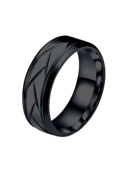 WROGN Men Zash Carved
                    Band Finger Ring