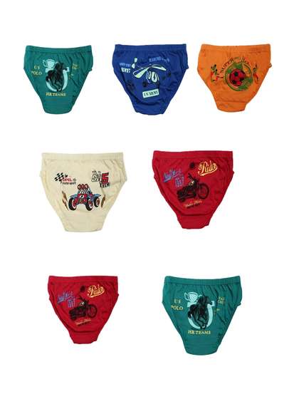 Dollar Kids Care Boys
                    Pack Of 7 Printed Anti Bacterial Cotton Briefs
                    MKKB-001-PO7-ASST1
