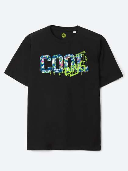 YK Boys Typography Printed Pure Cotton Oversized T-shirt