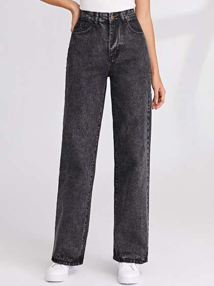 Kotty Women Jean
                        Straight Fit High Rise Stretchable Jeans