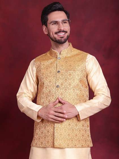 Jompers Woven Design Nehru Jackets