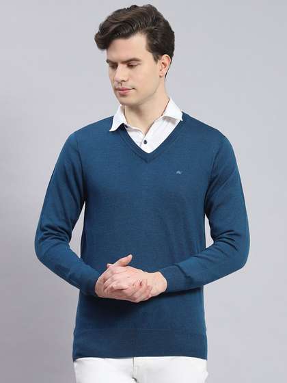 Monte Carlo V-Neck Long Sleeve Woollen Pullover Sweater