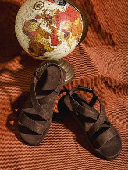 Planet Paaduks Men
                        Crossover Vegan Suede Comfort Sandals With
                        Buckles