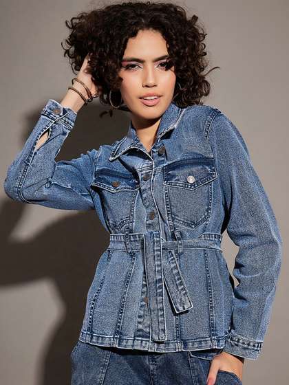 SASSAFRAS Blue
                        Spread Collar Denim Jacket