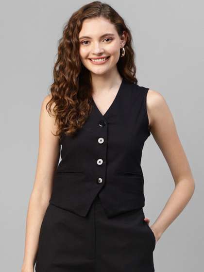 DEEBACO V-Neck
                        Sleeveless Slim-Fit Waistcoat