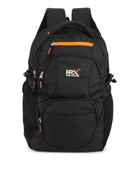 HRX by Hrithik
                          Roshan Unisex Black Lightweight Water
                          Resistance Backpack 40 L