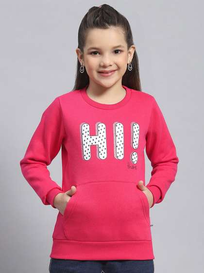 Monte Carlo Girls
                    Typography Printed Cotton Sweatshirt