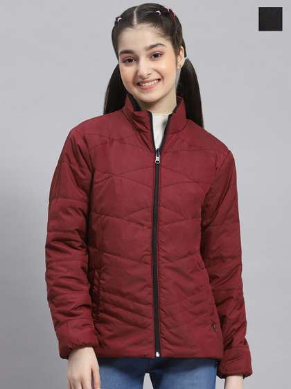 Monte Carlo Girls Mock
                    Collar Reversible Padded Jacket