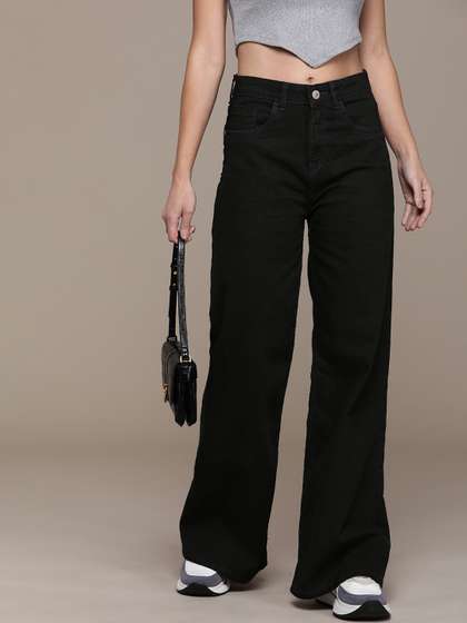 The Roadster
                        Lifestyle Co. Women Wide Leg High-Rise
                        Stretchable Jeans