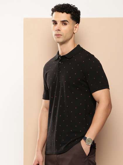 INVICTUS Printed Polo Collar Pure Cotton T-shirt