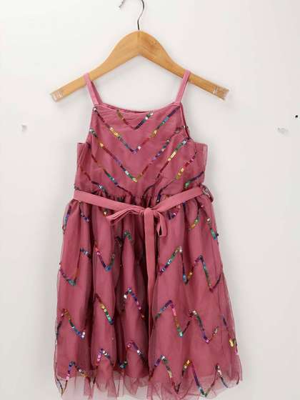 Cot'N Soft Girls
                    Embellished Shoulder Strap Cotton A-Line Midi Dress