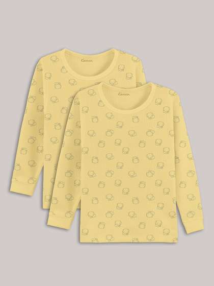 Kanvin Girls Pack of 2
                    Conversational Printed Thermal Tops