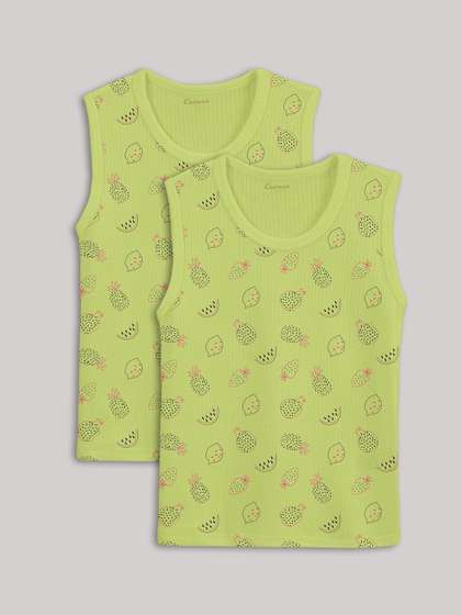 Kanvin Girls Pack of 2
                    Conversational Printed Thermal Tops