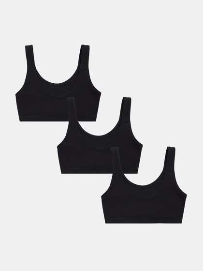 Sillysally Girls
                        Pack of 3 Full Coverage Beginners Sports Bra
                        With All Day Comfort