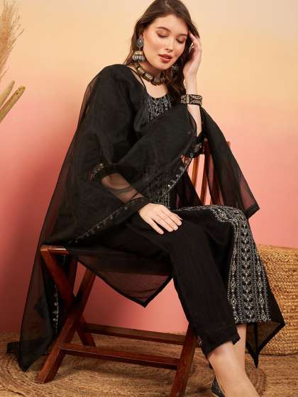 Sangria black kurta hotsell