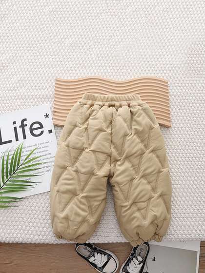 StyleCast Boys Khaki
                    Textured Self Design Mid-Rise Easy Wash Joggers