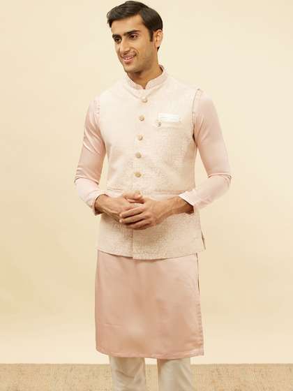 Manyavar Woven Design Nehru Jacket
