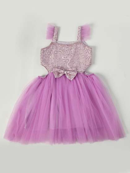 Bella Moda Girls
                    Embellished Net Fit & Flare Dress