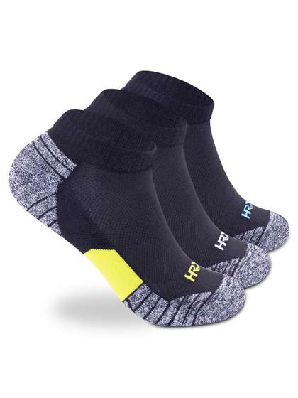 HRX by Hrithik Roshan
                    Men Pack Of 3 Black & Blue Patterned Cotton
                    Ankle Length Socks