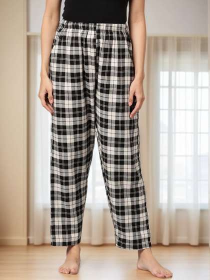 Kryptic Women
                        Checked Pure Cotton Lounge Pants
