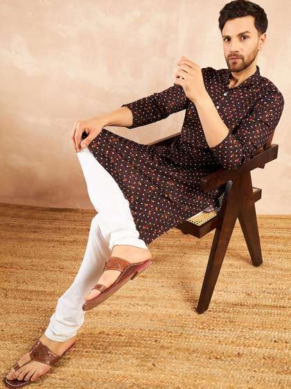 House of Pataudi Printed Straight Kurtas