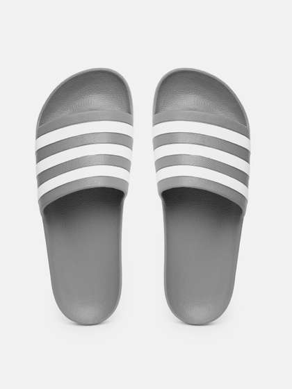 ADIDAS Unisex Striped
                    Adilette Aqua Rubber Sliders