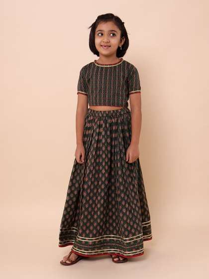 Sangria Girls Printed
                    Pure Cotton Lehenga Choli
